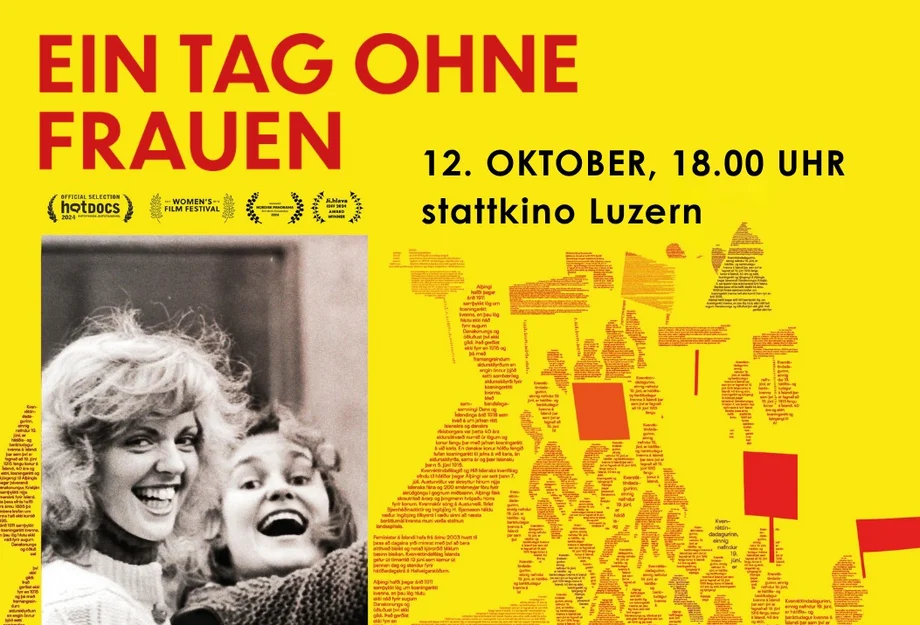 Ausschnitt des Filmplakats "Ein Tag ihne Frauen"